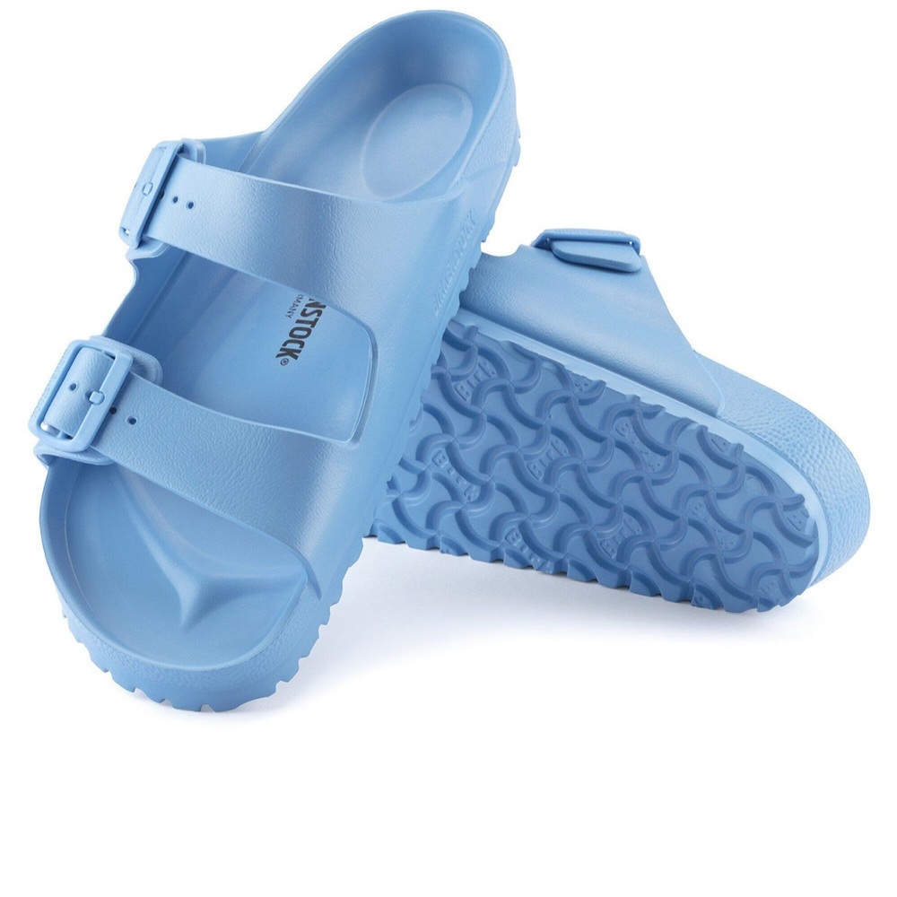 NWOT Birkenstock Sky Blue Footbed Sandals